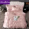 Bedding Sets Summer Ice Silk Four-piece Simple Silky Nude Sleeping Ins Quilt Cover Sheet Three-piece