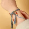 Bracelets de charme à la main tibétaine tibétaine Lucky Rope Fabriqué à la main God of Wealth Manjusri