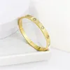 Pulseira de jóias de jóias pilêmea de bracelete de bracelete 18k aço de aço diamante feminino mensal pulseira de unhas jóias clássicas de designer clássica