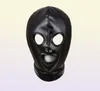 Gothic Mask HoodSoft PU Leather Exposed Mouth Eyes Fetish Bdsm Head Bondage Restraint Masks Gimp Cosplay Sex Toys For Couples1286034