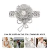 Fleurs décoratives Fleur Fleur mariée Bouquets Bouquets Bridesmaids Prom Corsage Rhingestones mariage