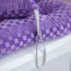 Pillow Embossed Crystal Velvet High Elasticity Chair Seat Solid Color Pad Backrest Soft Plush Anti-slip Strap Square Mat