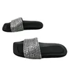 Slippers vrouwen zomer buiten damesschoenen open teen platte bodem water diamantstripe dragen minimalistisch