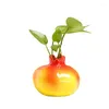 Vases 1PC Nordic Fashion Pomegranate Ceramic Vase Creative Simulation Fruit Glass Cachepot For Flowers Home Decor Desktop Ornaments