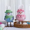 Decoración de fiestas Conejos de Pascua figurado s estatua de pie pájaros brillantes tablero de pájaros decoraciones de primavera para aves para