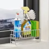 Küche Aufbewahrung Edelstahl Rack Waschbecken Abflussschwamm Organizer Hängende Seife Abflussbehörde Zubehör Zubehör