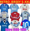 Napoli Retro Soccer Jerseys Maradona Naples 1986 1987 1988 1999 Mertens Alemao 86 87 88 89 91 93 Coppa Italia Classic Vintage Napoli Long Sleeve Football Shirts Kit