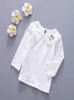2019 년 가을에 새로운 스타일 The Girl Lapel Bow Knot 스타일 Long Sleeve Cotton Tshirt Fashion Children Close2627164