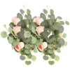 Bandlers Garland Artificial Garland Porte d'entrée Bienvenue Couronne de thé Rague claire Fake Flower Fleaf Rings Printemps