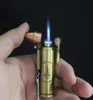 Novel Cigarette Lighter Bullet Shape Butane Gas Windproof Jet Torch Flame Grinding Wheel Cigar Lighter Keychain Pendant3759728