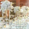Vazen 4 PCS Wedding Party Ceremonie Transparant Duidelijke Acryl voetstuk Kolommen vaas voor achtergrondstadium