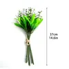 Flores decorativas Planta falsa artificial simulação de 6 peças Campanula Orchid Bouquet de casamento verde de 37 cm Decoração de mesa Jardim doméstico jardim