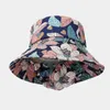 Beralar 2024 İlkbahar Yaz Polyester Çiçek Baskı Kovası Şapka Balıkçı Açık Seyahat Güneş Kapağı Kadınlar için 03