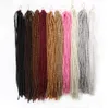 LANS 20 inch Synthetic Braiding Hair Extensions Dreadlocks 24 strands 100gpc Crochet Braids Hair White Blonde Black Color LS351769736