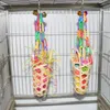 Autres fournitures d'oiseau 1 / 3pcs jouets suspendus 34x7cm matériaux naturels créatifs oiseaux non toxiques Cage perroquet jouet drôle