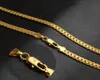 20inch Luxury Fashion Figaro Link Chain Necklace Women Mens Jewelry 18K Real Gold Plated Hiphop Chain Necklaces whole3559427