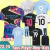 安い2024 25 De Bruyne Haaland Soccer Jerseys Foden Grealish Mahrez Mans Cities Football Shirt Bernardo Phillips Rodrigo 23 24 4th Ytic Nam Man Kids New Year Special