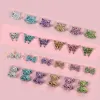 Décorations 3D Charmes à ongles kawaii dessin animé Crystal Bear Gems Glitter acrylique Nail Art Rigiane pour les fournitures de décoration Presse sur les ongles