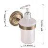 Liquid Soap Dispenser Kitchen Bathroom Hardware Accessories Antique Brass Wall Mount Scrub Glass Dba262