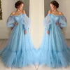 Casual Dresses Solid Puffy Long Dress Women Sexy Off Shoulder Maxi Ladies Vestidos Prom Wedding Evening Party Night Clothing