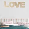 Figurine decorative Nordic 3D Lettere in legno Love Wall Decorate Wedding Birthday Party Sfondo Proppetti adesivi Design Art Artigianato