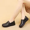 Casual Shoes Female Retro Leather Flats Comfortable Loafer Women Vintage Y2K For Ladies Moccasins Zapatos Mujer