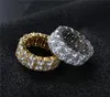 Hip Hop Iced Out Rings Micro Pave CZ Stone 9mm Tennis Band Ring Men Women Charm Jewelry Crystal Zircon Diamond Gold Silver Plated 3515051