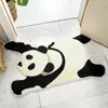 Mattes de bain Carton Carton Animal Entrée Entrée Tiger Panda Forme de salle de bain Mat de bain Absorbation d'eau Furry tapis doux Carpets Loup