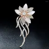 Broches Boucle cadeau en forme de femmes nuptiales fleur de fleur élégant en alliage en alliage en alliage