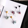 dangle earrings ywuuliファッション女性のための韓国人工布花芽ドロップイヤリングペンディエント耳のジュエリーmj45