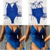 Costumi da bagno femminile rugoso a v collo in pizzo su donne con cinturino con costume da bagno con costume da bagno femminile monokini bather costume da bagno drop drop de dhcoy