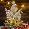 Fiori decorativi 10 pezzi di berri artificiali scintillio ramo finto per le decorazioni di ghirlanti dell'albero di Natale