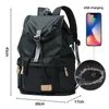 Backpack MOYYI Waterproof 14 Inch Laptop USB Charging Large Capacity Vintage School Bags For Men Women Daypacks Mochila Male