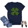 Dames T Shirts St. Patrick's Day T-shirt vrouw Lucky T-TEE Top Vrouwelijke Zomert-shirt met korte mouwen