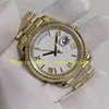 13 style Automatic Watch Picture Authentic Mens Date 40 mm 18k Gold jaune 228238 Cadran romain blanc Flued Coup