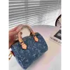 Sac d'oreiller en denim de luxe Designer Femmes Boston Sacs Bowling Fashion Crossbody Purse Purse Hands