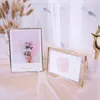 Frames moderne einfache Rechteck -Messing gerahmte Tabletop Wandglas PO -Rahmen in Vintage Gold Schwarz Farben 5 6 7 8 Zoll Bild Handgefertigt