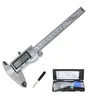 Tüm Metal Paslanmaz Çelik Dijital Ekran Elektronik Vernier Caliper 0150mm 200mm 300mm Derinlikli Rod2897203