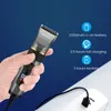 Professionele haar Clipper Oplaadbare elektrische trimmer voor mannen Baard Kinderkap Kapsel Machine Haircut Led Screen Waterdicht 240327