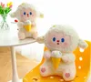 Nouvelle crème glacée petite poupée mouton dessin animé coton mouton peluche jouet fille coeur coeur enfant cadeau d'anniversaire poupée en gros