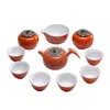 Teaware Sets KFree Ship Tea Set Teapot Pot Household Living Room Simple Ceramic Tray High-grade Gift Box Travel