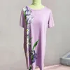 Casual Dresses Wear Midi Dress Women A-line Floral Tulip Print Summer For Soft Breathable Knee Length Commute