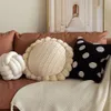 Light Luxury High-end Abstract Pillow Cover with Black and White Polka Dots Nordic Instagram Style Circular Cushion Living Room Sofa Bay Window