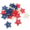 Fleurs décoratives Jour de l'indépendance Ornements de balle de rotin americana décoration 4 juillet décoration étoile