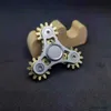 Dekompresyon oyuncak lezzet dişli el ipi tüm bakır fidget spinner dokuz diş bağlantısı edc eDC metal alaşım döndürücü odak oyuncakları stres rahatlama