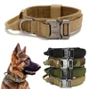 Colarinho de cachorro colar tático militar com alça de controle nylon ajustável para cães grandes médios alemão Shepard Walking Training T9i002614