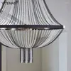 Lampadari del lampadario cristallo lampadario elegante marginale black francese paesi americani appesi 5 luce in camera da letto soggiorno