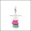 Keychains Tassels Keychain Key RINGS HANDMADE COLON TASSEL 여성 핸드백 매력 패션 보석 보석 액세서리 액세서리 드롭 DHGARDEN DHTUC