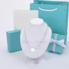 Luxury round brand necklace designer thick chain bracelet couple Christmas gift original velvet bag with box