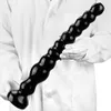 Black Bead Anal Plug med Sucker PVC Masturbator Fisting Props Sexy Toys Big Dick Realistic Enorm Dildo BdSm